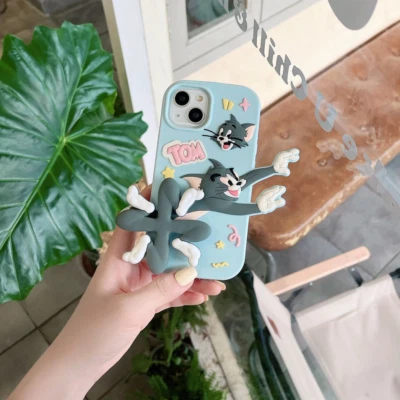 Funda Tom & Jerry Fidget para iPhone 16, 15, 14, 13, 12, 11 Pro Max iPhone Cubierta Foto 1 de 4