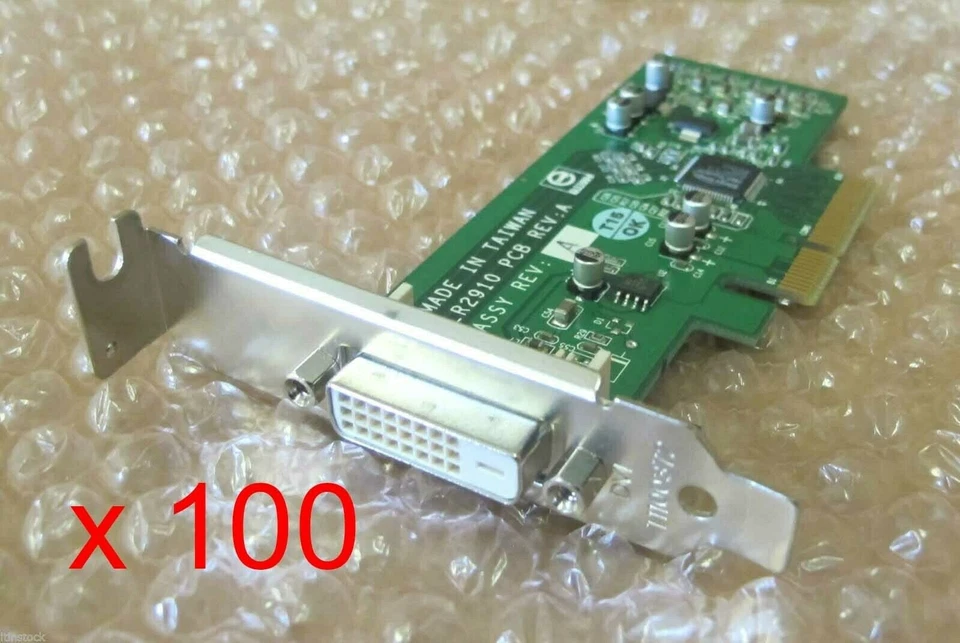 100 x Fujitsu LR2910 Esprimo Mini PCI DVI ADD2 Flexislot Card S26361-D1500-V610 - Image 1 of 3