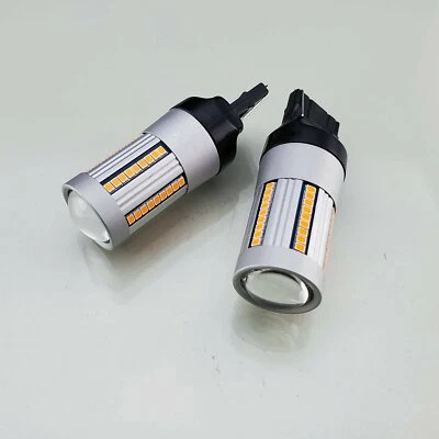HQ Automotive Car LED Indicator Bulbs x2 585 WY21W 66 SMD-2016 100% CanBus AMBER - Image 1 of 4