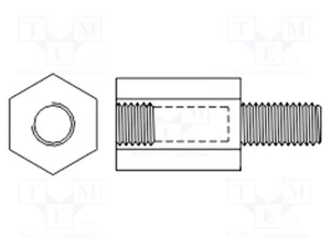10 pieces, Screwed spacer sleeve KEYS25505 /E2UK - Picture 1 of 1