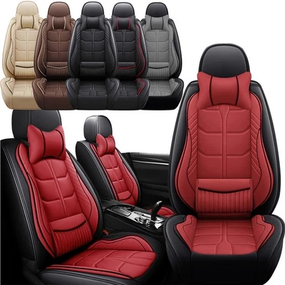 For Toyota Highlander Car Seat Covers Full Set Leather Front & Rear Cushion Pad - Image 1 of 4