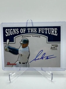 2003 Bowman Draft Signs of the Future Andres Torres #SOF-AT Auto - Picture 1 of 2