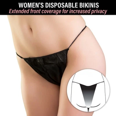 Tanga de bikini desechable 12 piezas bragas spa spray bronceado depilación grande (DP105 x1) Foto 1 de 3