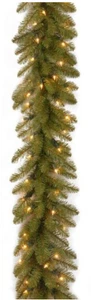 National Tree Company 9 ft. Dunhill Fir Garland with Clear Lights Christmas - Picture 1 of 6