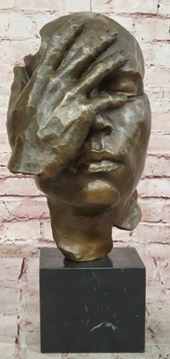 Big and beautiful Salvador Dali Masterpiece large bronze - Head and Hand Statue - Image 1 of 4
