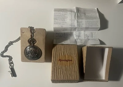 Карманные часы Remington красивый дизайн охотничья собака в комплекте с коробкой и руководством - Изображение 1 из 4