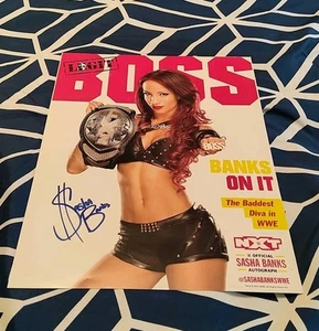 WWE SASHA BANKS THE BOSS CEO SIGNED AUTOGRAPHED OFFICIAL 11X14 AUTO NXT AEW - Picture 1 of 6