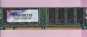 256MB PC133 PATRIOT PSS256133 Single Rank Memory STICK PC-133 32Mx64 SDRAM DIMM - Picture 1 of 2