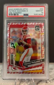 Panini Donruss Optic 2023 - Patrick Mahomes II 100 Emoji SSP - Pop 8 💯 - PSA 10 - Imagen 1 de 2