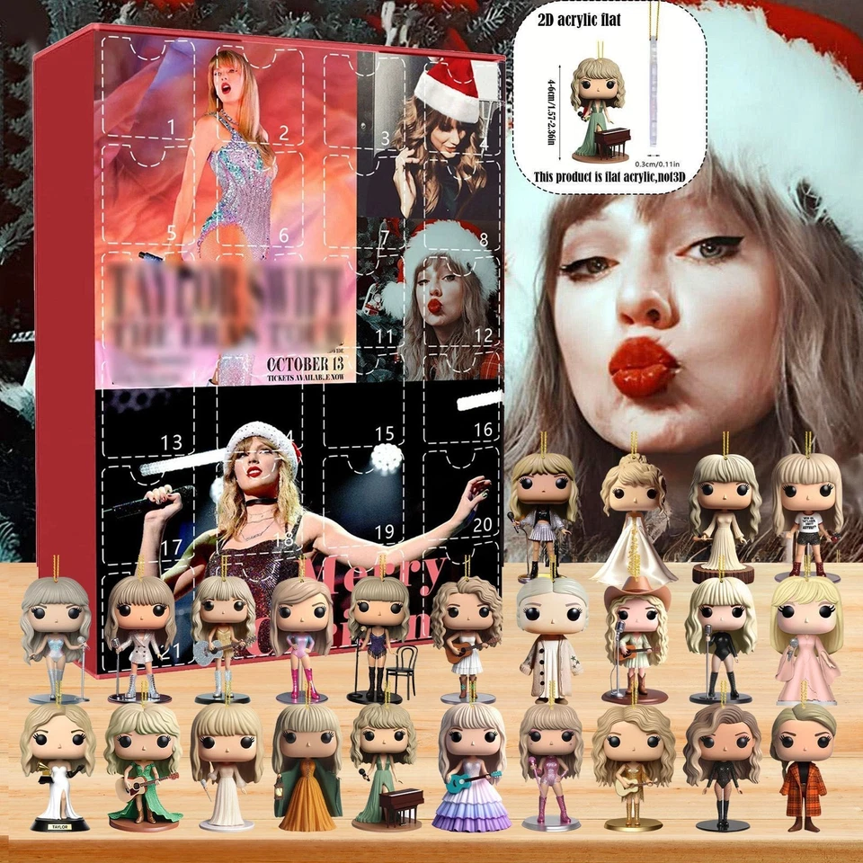 TS Singer Christmas Advent Calendar 24 Days Countdown Keychain Keyring Xmas - Image 1 of 4