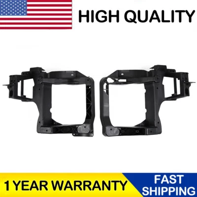 Headlight Bracket Set For 2014-2018 Jeep Cherokee Left & Right Black Plastic 2Pc - Image 1 of 4