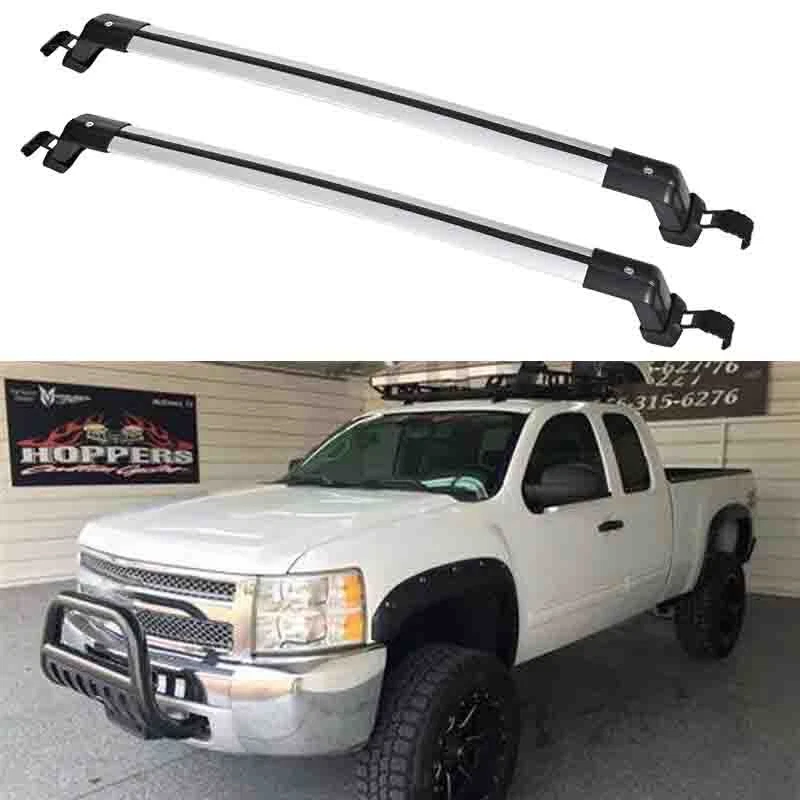 For Chevy Silverado 1500 2500 3500 Car Top Roof Rack Cross Bar Cargo Carrier Set Foto 1 de 4