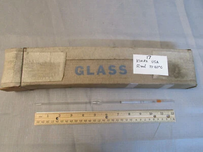 Caja de 17 -- KIMAX EE. UU. Vidrio 2 ml TD Bombilla Reutilizable Pipeta Volumétrica Pipeta Nueva Foto 1 de 2