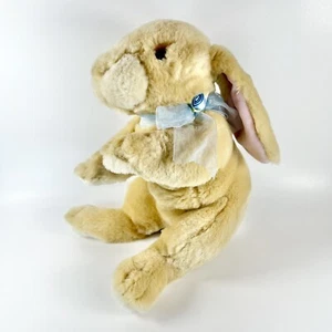 Commonwealth Bunny Plush Rabbit Blue Ribbon Stuffed Cream Cottontail 10” 2006 - Picture 1 of 7