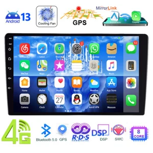6+128GB 10.1'' Double 2Din Car Radio Stereo Carplay QLED DSP 4G Lte Cooling Fan - Picture 1 of 20