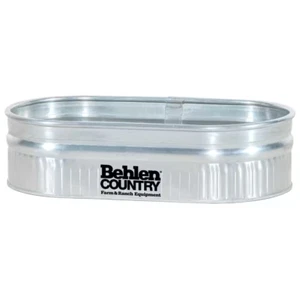 Behlen Country Steel Stock Tank Round End Approximately 44 Gallon 2 x 1 x 4ft - Picture 1 of 11