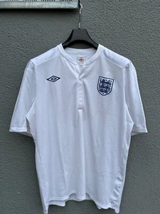 England Team Jersey Home Football Shirt 2010-2012 White Umbro Size 46 - Picture 1 of 10