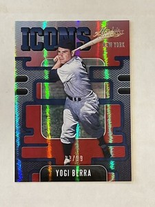 2021 Panini Absolute Baseball Yogi Berra Icons Red /99  New York Yankees
