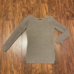 Rachel Zoe Womens Sweater Size S Tan Knit Fisherman Sweater Cozy Fall Comfort - Picture 1 of 14