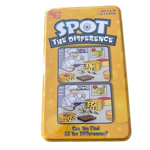 Spot the Difference Travel Card Game Ages 8 & Up - University Games - In Tin Box - Picture 1 of 6