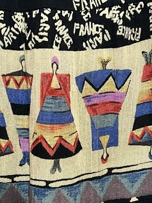 Vtg Sm/Med Paris Ladies Abstract Flowy France Y2K Boho Art To Wear Artsy Maxi  - Image 1 of 4