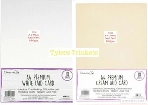 A4 Premium Legekarte x 10 Blatt 220 g/m² säurefrei strukturiert WEISS oder CREME elfenbein - Bild 1 von 11