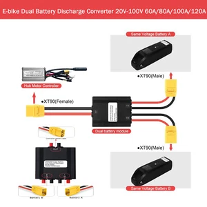 E-Bike 20V-100V 60A/80A/100A/120A Double Battery Discharge Converter XT90 plug - Picture 1 of 23