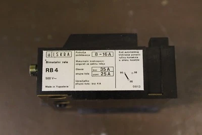 ISKRA Relais thermisch Überstromrelais RB 4 8-16A #AS-K09 - Image 1 of 4