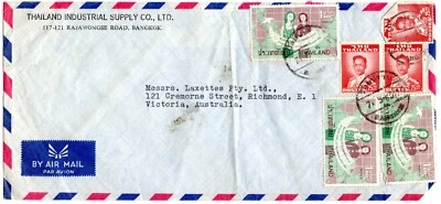 7 de mayo de 1963. Correo aéreo. Tailandia a Richmond, Australia. Foto 1 de 2