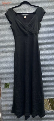 Maxi Vestido De Colección 2009 J.Crew Negro Seda Romántico Gótico Emo Princesa Bruja Baile de graduación 6P Foto 1 de 4