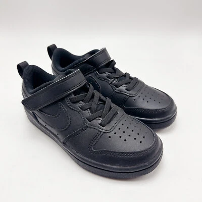 *NUEVO* Niños NIKE COURT BOROUGH LOW 2 (PS) NEGRO (BQ5451 001), TALLA 10.5KD - 3.0KD Foto 1 de 4