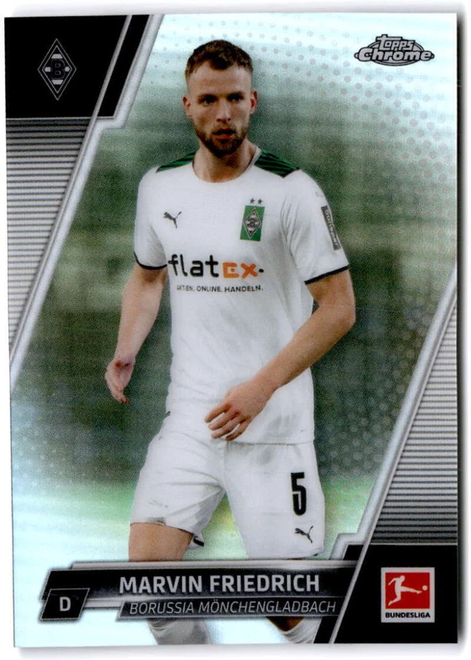 2021 Topps Chrome Bundesliga Refractor #14 Marvin Friedrich  VfL Borussia - Image 1 of 2