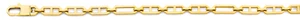 Brazalete de cadena de eslabones marineros biselados de oro macizo amarillo de 14 k 6 mm de ancho 8 gr 8 pulgadas - Imagen 1 de 2