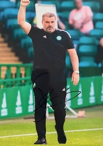 ANGE POSTECOGLOU GENUINE SIGNED 12x8 PHOTO CELTIC FOOTBALL AUTOGRAPH - Picture 1 of 1