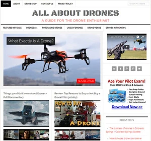 [NEW DESIGN] * DRONES * blog niche website business for sale AUTOMATIC CONTENT! - Picture 1 of 4