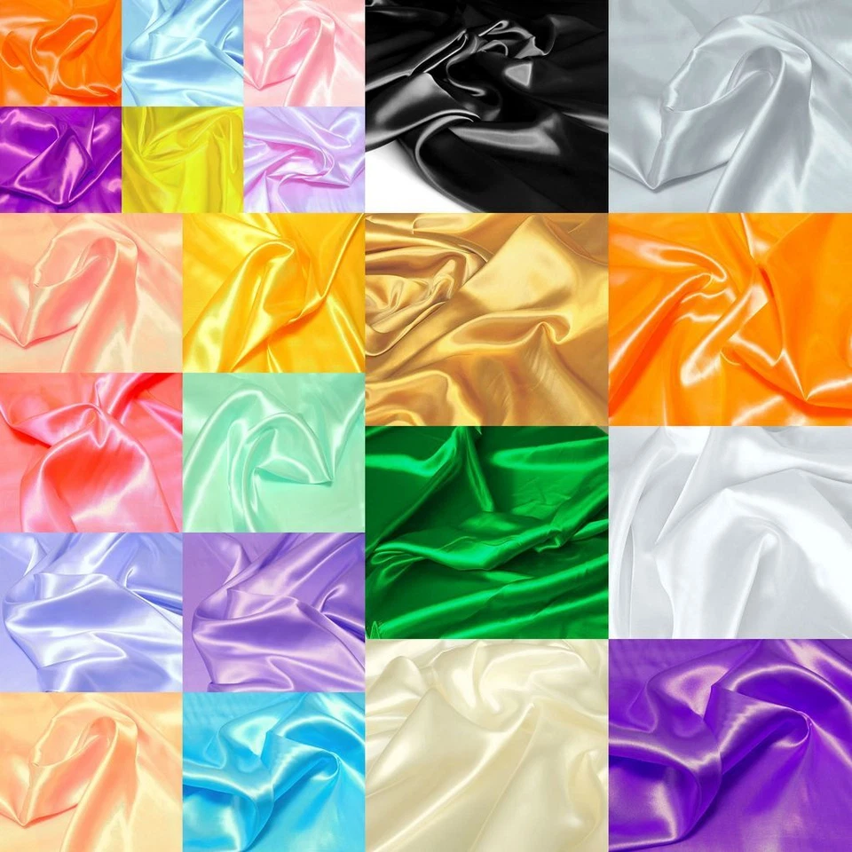 Satin blickdichter Kleider Deko u Gardinen-Stoff Taft weich fallende Meterware - Bild 1 von 3