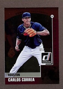 2015 Panini Donruss Preferred Luxury Terrace Red #38 Carlos Correa Rookie /199