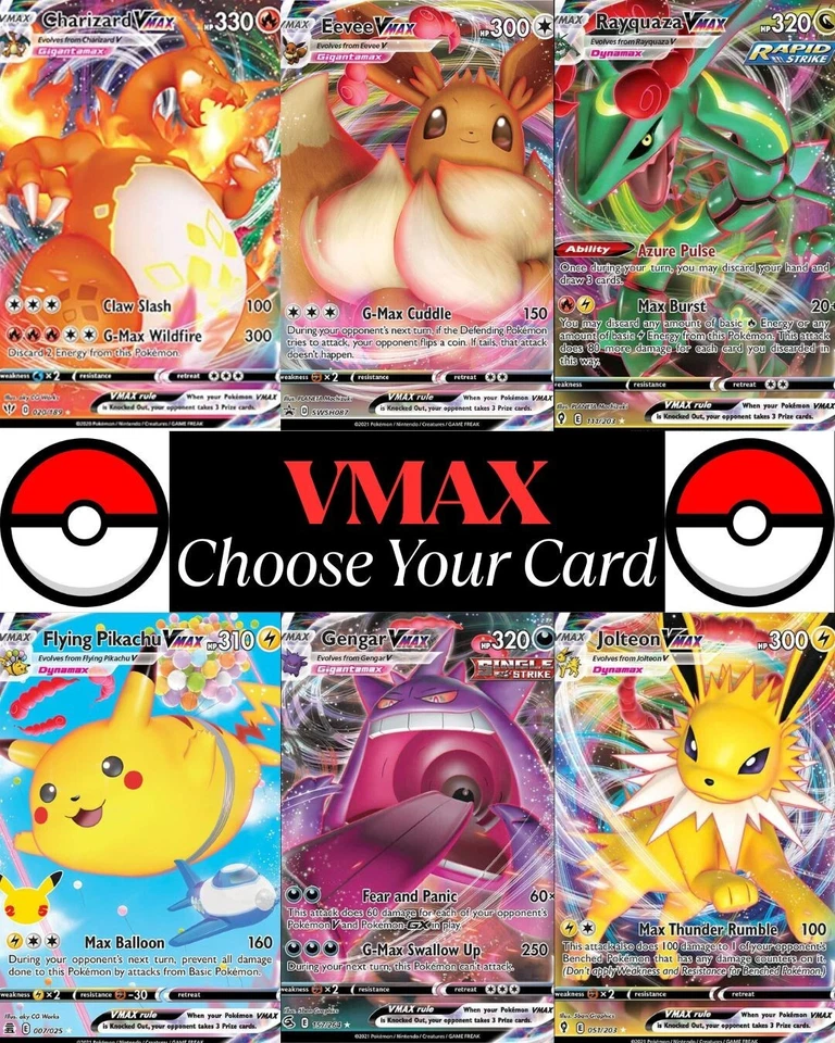 Pokemon VMAX Cards: Choose Your Card! Ultra Rare English NM - Free Shipping - Image 1 of 1
