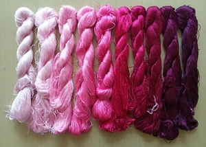 10bundles 100%real natural mulberry silk,hand-dyed embroidery silk floss/threads - Picture 1 of 12