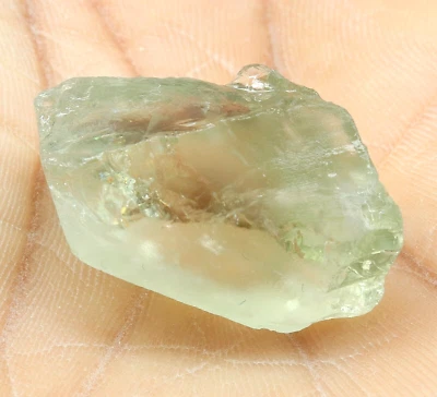 Améthyste verte naturelle prasiolite du Brésil pierre précieuse brute en vrac... - Photo 1/4