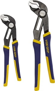 IRWIN Tools VISE-GRIP Groovelock Pliers Set, V-Jaw, 2 Piece, 2078709 - Picture 1 of 6
