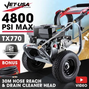 Jet-USA 4800PSI Petrol High Pressure Washer Gun 30M Hose Reach Cleaner TX770 - Picture 1 of 11