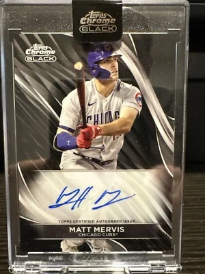 2024 Topps Chrome Black Matt Mervis Base Auto #CBA-MME Cubs - Image 1 of 2