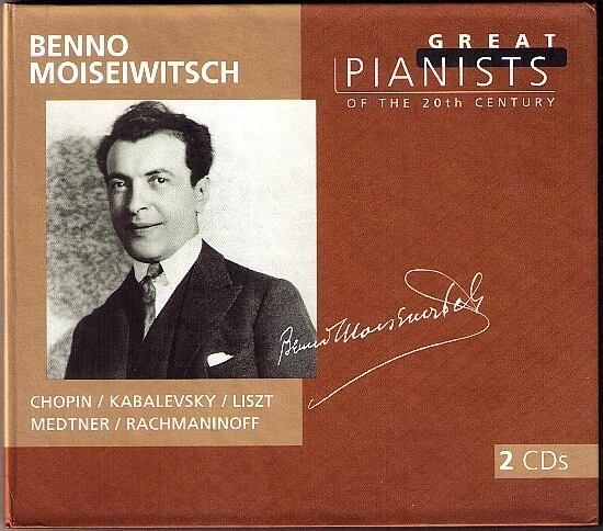 Benno MOISEIWITSCH: GREAT PIANISTS OF THE 20TH CENTURY Chopin Kabalevsky Medtner - Bild 1 von 1
