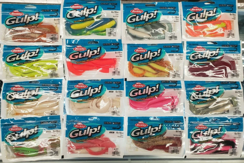 Berkley Gulp!  Grub Floating  6" 15cm / 4 CT Saltwater Fishing Soft Bait - Image 1 of 1