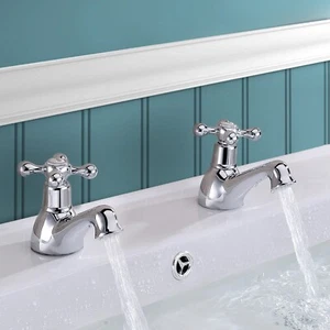 Nes Home Stratford Basin Taps & Waste Chrome - Picture 1 of 9