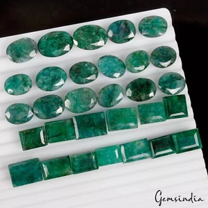 Lote al por mayor de piedras preciosas sueltas corte mezcla esmeralda verde natural de 420 quilates ~30 P - Imagen 1 de 6