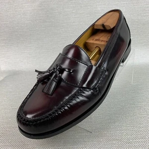 Cole Haan Halbschuhe burgunderfarbene Lederquaste runde Pinch Toe Slipper Schuhe Größe 13D - Bild 1 von 12