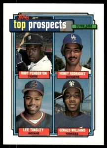 1992 Topps Rudy Pemberton/Henry Rodriguez/Lee Tinsley/Gerald Williams Baseball - Picture 1 of 2