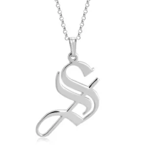Collana iniziale gotica - ciondolo personalizzato in argento sterling 925 - ONecklace ® - Foto 1 di 4